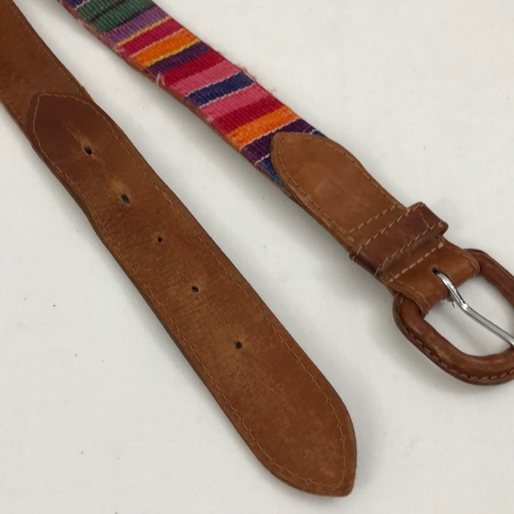 VINTAGE Sz M Artisan Handcrafted Multicolor Belt - Picture 6 of 14